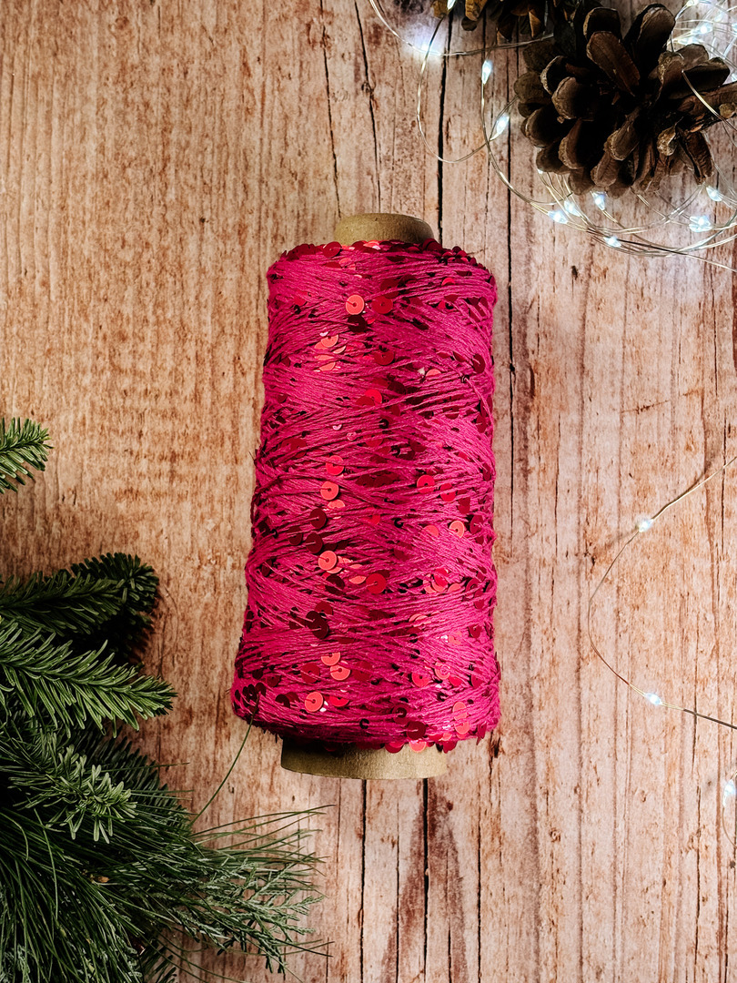 cekiny 200g/magenta - Wolle Halle zdjęcie 1