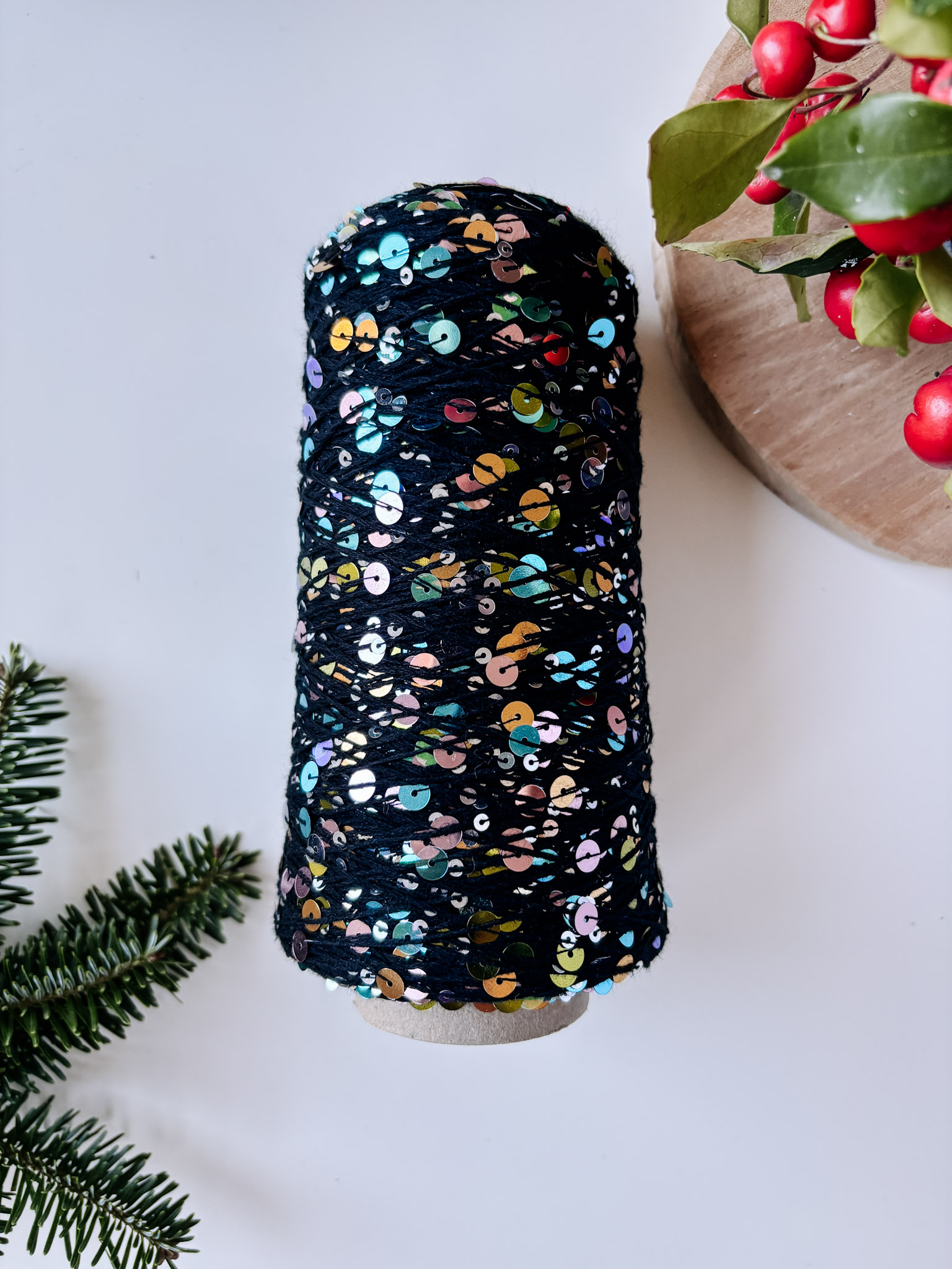 cekiny 200g/czarny-benzynka - Wolle Halle zdjęcie 1